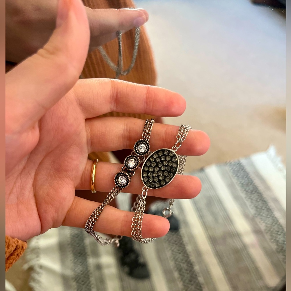 2 silver bracelets